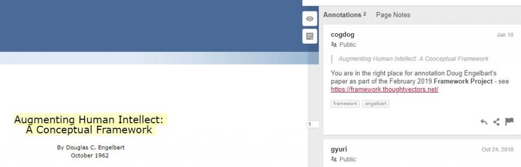 Annotating Engelbart's 1962 Framework